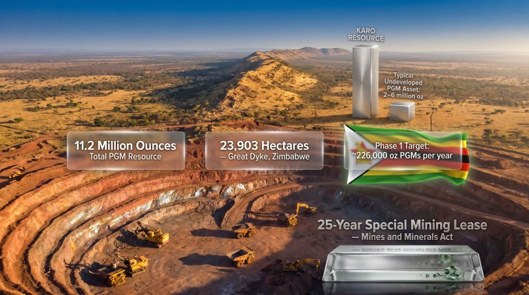 Tharisa Zimbabwe Platinum Mining Lease: Karo PGMs