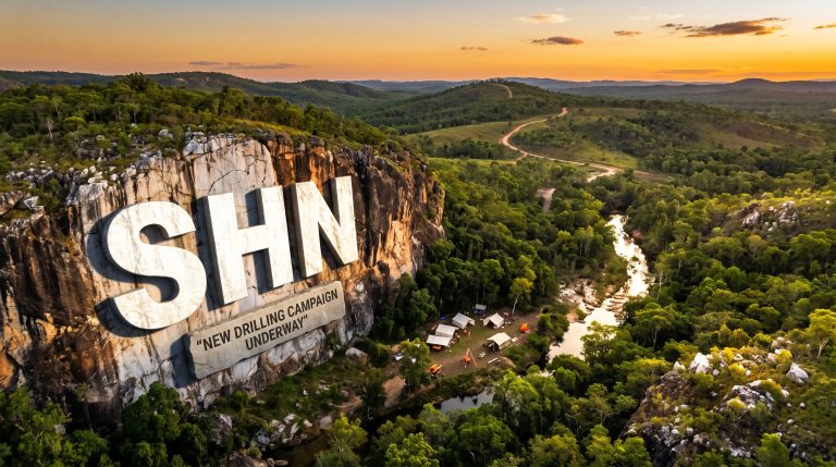 Sunshine Metals Ltd-SHN-SHN drilling campaign on cliffside landscape