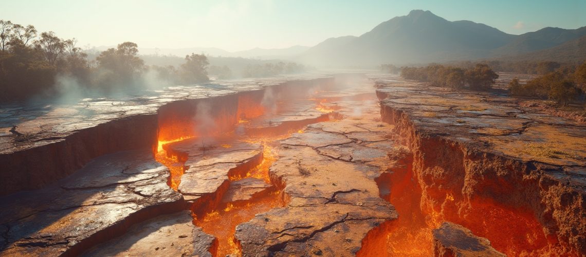 Burning Mountain's fiery underground coal fissures.