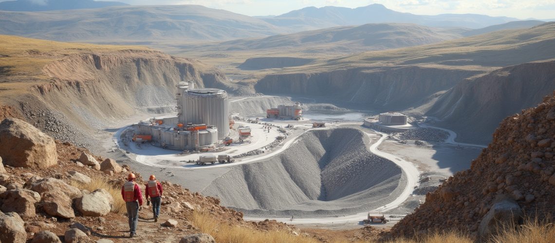 Mining site at Halleck Creek Project.