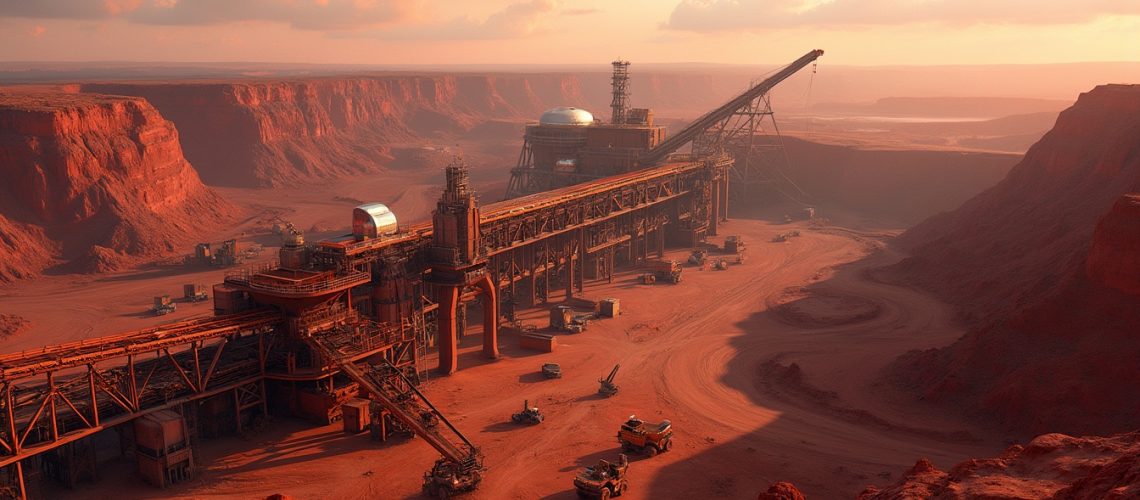 Rio Tinto iron ore mining infrastructure.