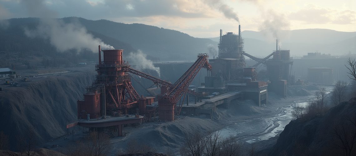 Industrial scene of Poltava Mine.