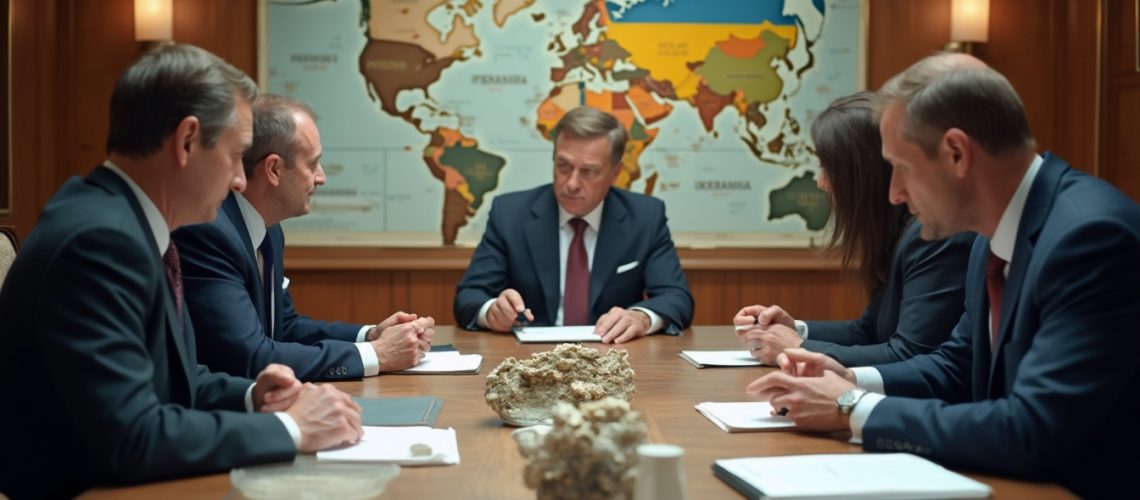 Executives discussing US-Ukraine minerals deal.